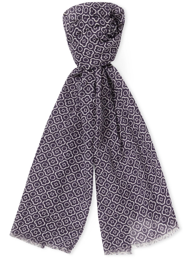 Photo: Anderson & Sheppard - Printed Cotton-Voile Scarf