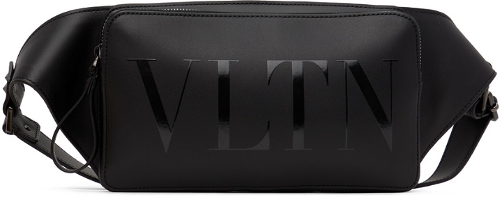 Photo: Valentino Garavani Black 'VLTN' Belt Bag
