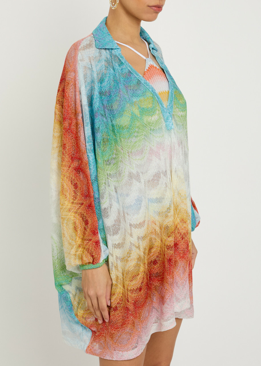 Missoni Patterned Metallic-knit Cover-up Multicoloured
