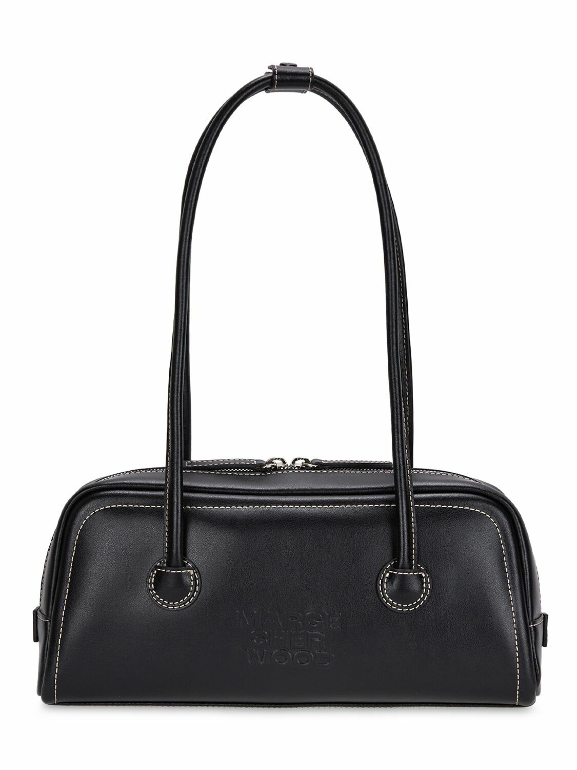 ☆MARGE SHERWOOD☆ LEATHER SYMBOL BELTblack nubuck Marge Sherwood Black Belted Bag Marge Sherwood