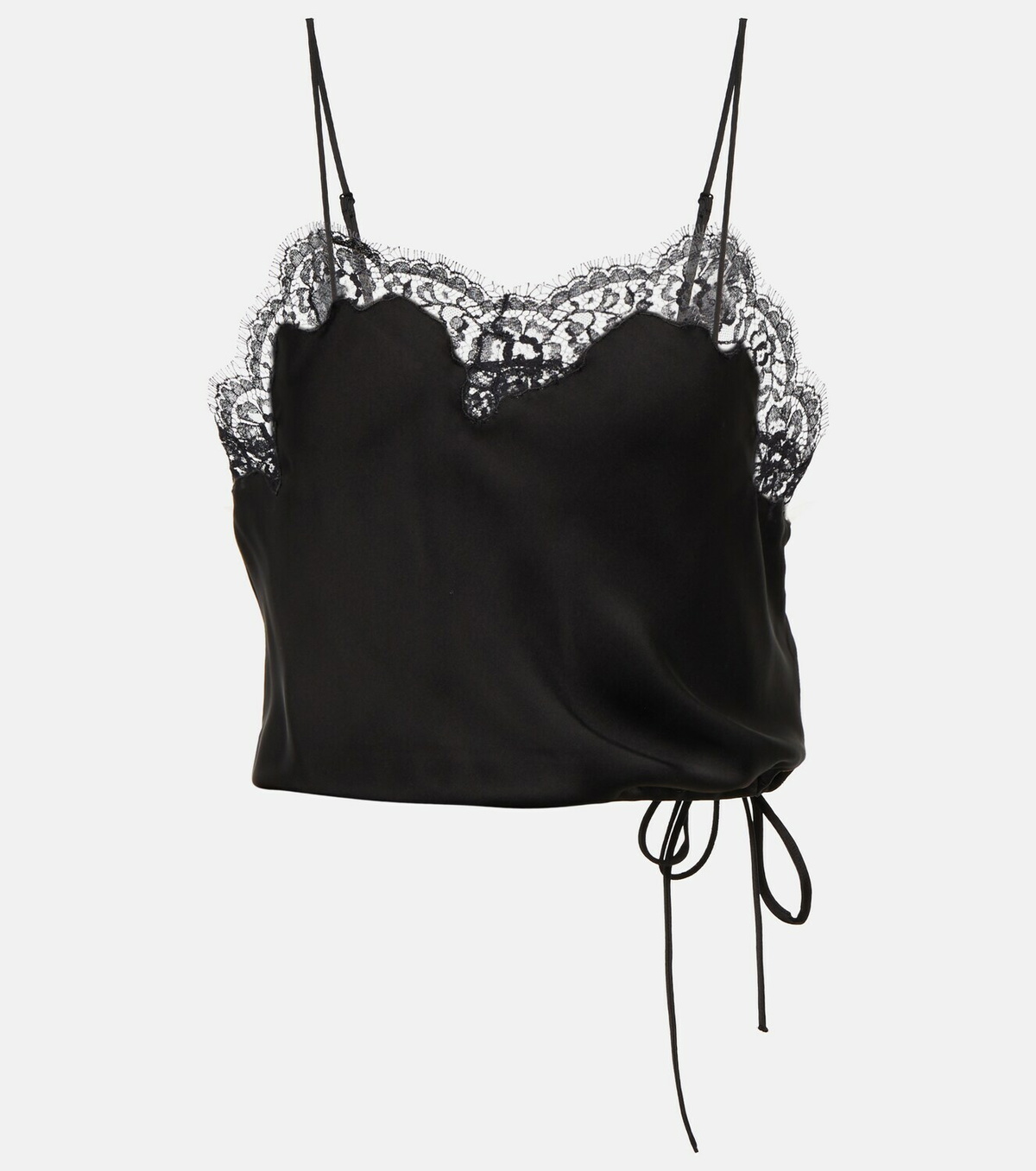Saint Laurent - Lace silk crop top Saint Laurent