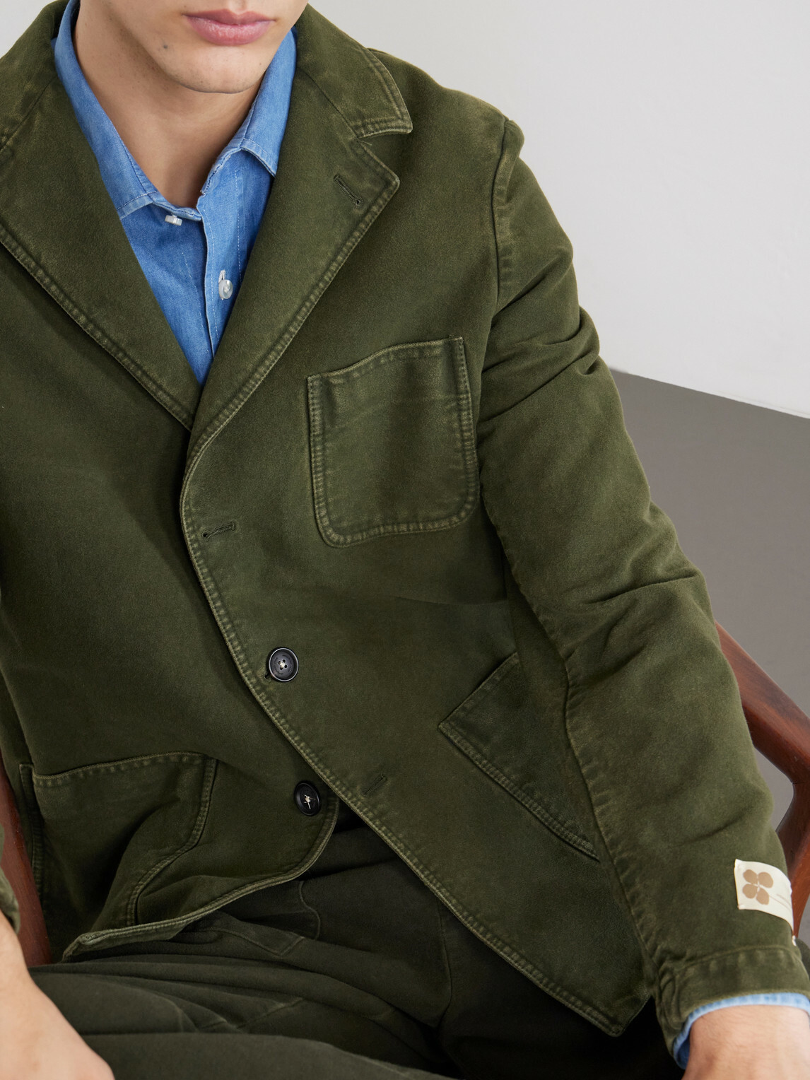 Massimo Alba - Baglieto Cotton Blazer - Green