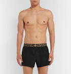 Versace - Slim-Fit Short-Length Swim Shorts - Black