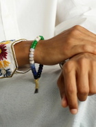 Carolina Bucci - Montauk Forte 18-Karat White and Blackened Gold Multi-Stone Beaded Bracelet