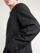 ATON - Linen and Wool-Blend Suit Jacket - Black