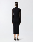 Pinko Lightweight Cotton Midi Dress Limo Black