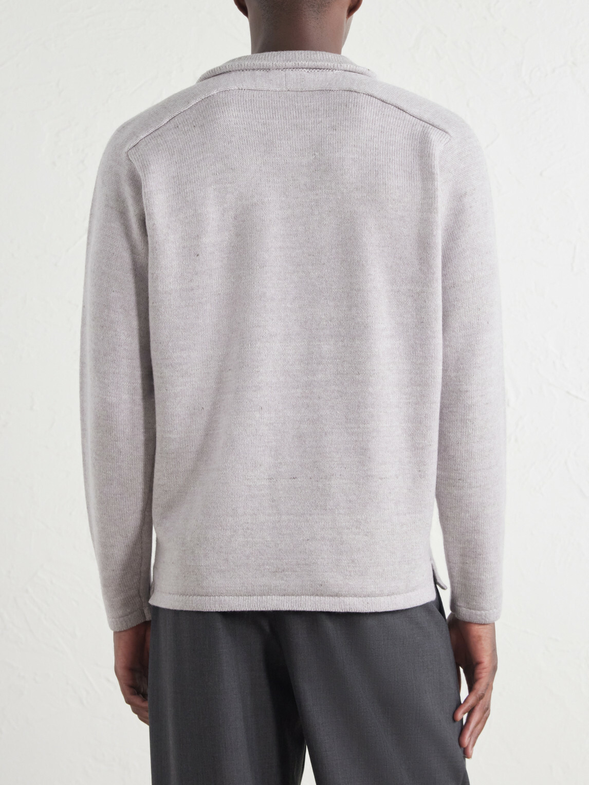 Inis Meáin - Wool and Linen-Blend Polo Shirt - Gray
