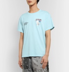 AMIRI - Printed Cotton-Jersey T-Shirt - Blue