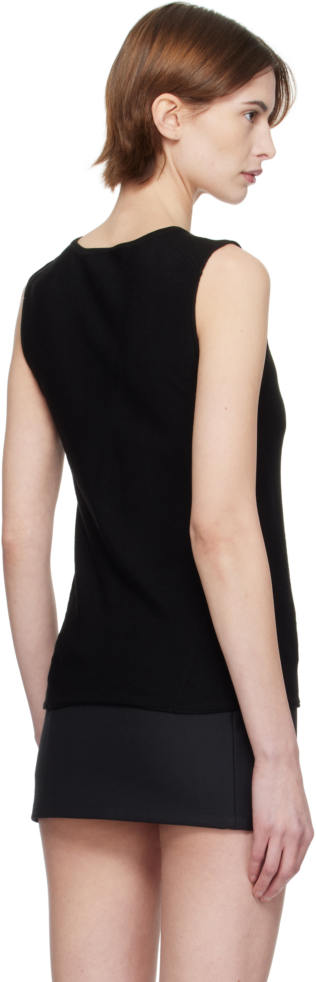 Fax Copy Express Black V-Neck Vest