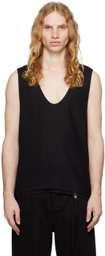 CARNET-ARCHIVE Black 2 Layers Mesh Tank Top