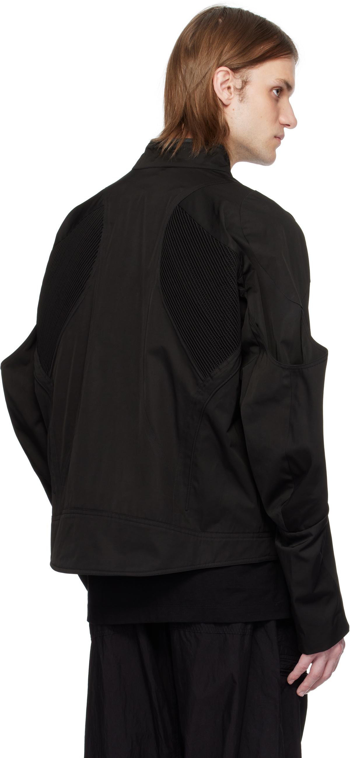 CMMAWEAR Black Thorn Moto Bomber Jacket