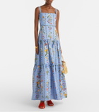 Agua by Agua Bendita Lima printed linen maxi dress