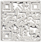 Secret of Manna Silver QR Code Single Earring