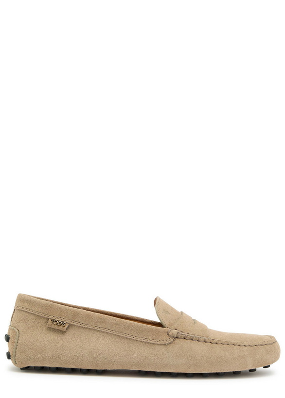 Photo: Tods Gommino Suede Loafers Camel