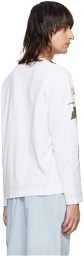 Simone Rocha White Rose Long Sleeve T-Shirt