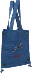 Bode Blue Laurel Crochet Tote