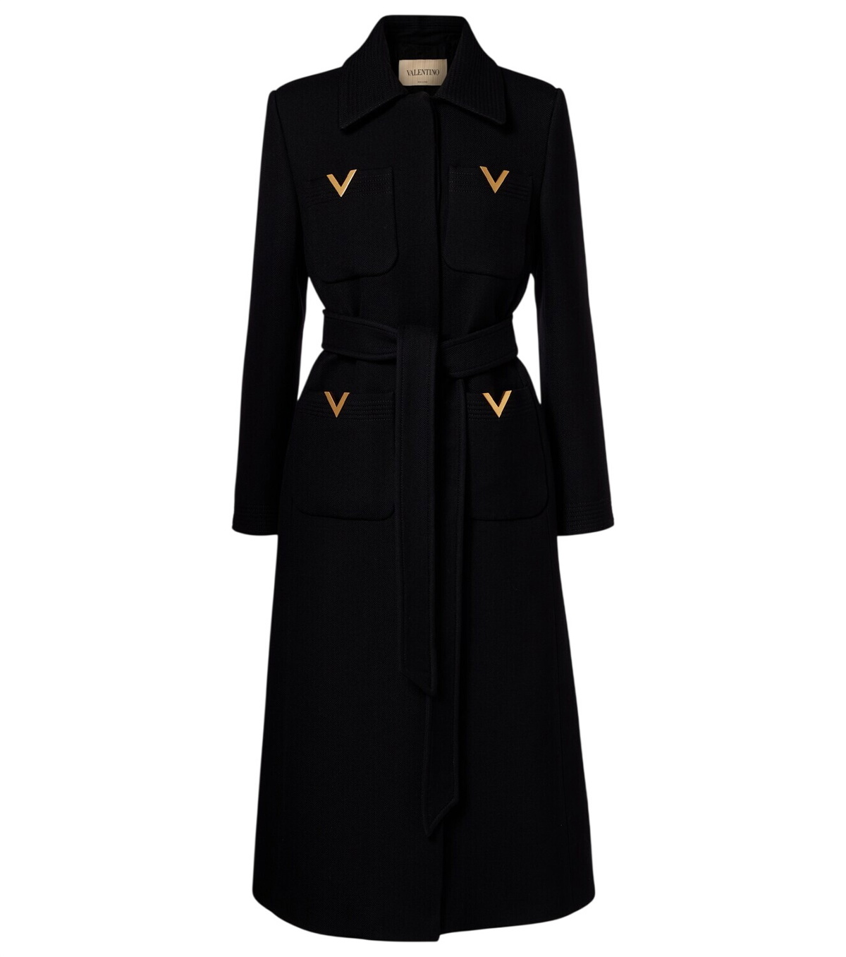 VALENTINO フードロングコート 40極美品 Valentino Embellished tweed jacket Valentino
