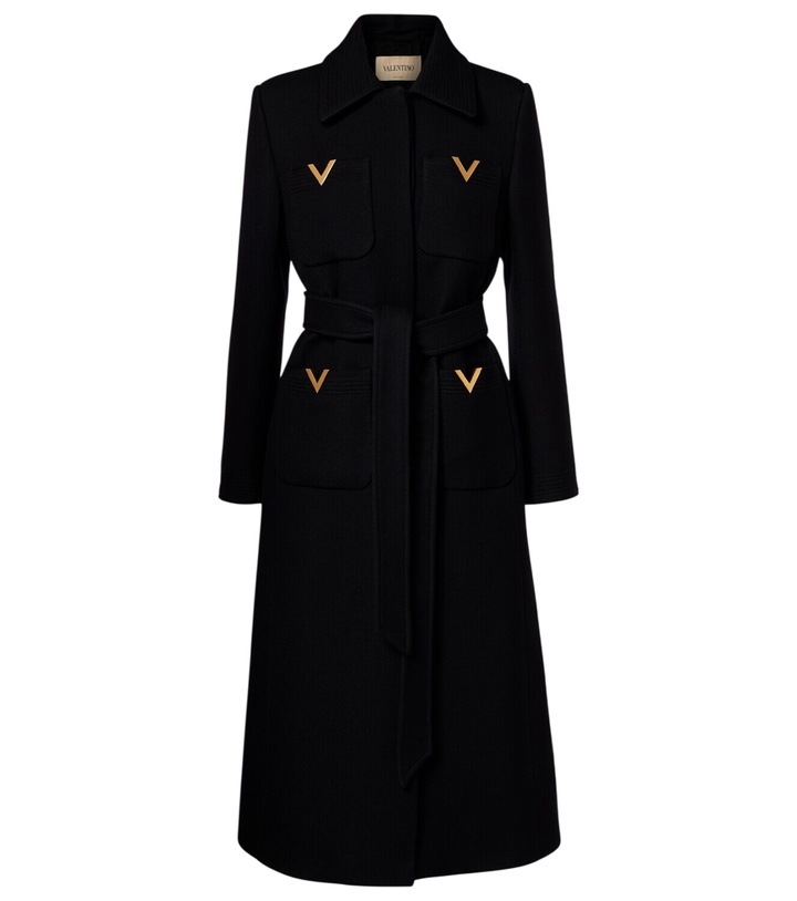 Photo: Valentino VGold belted wool and silk coat