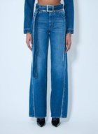 Jean Paul Gaultier Zip-Belt Denim Jeans