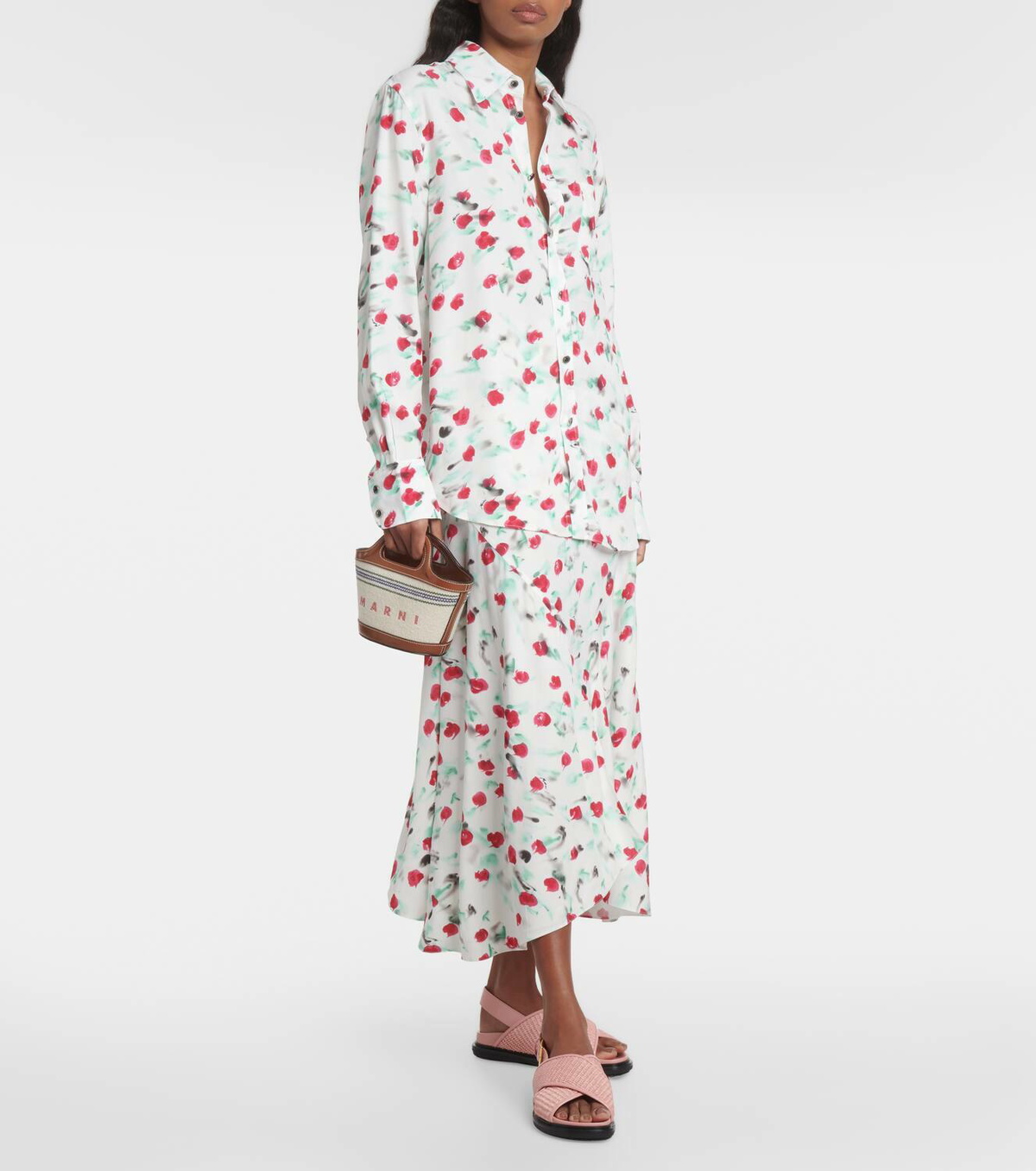 ★超特価・正規品★22SS★MARNI★Raphia Sandals ラピアスライド Marni MARNI X NO VACANCY INN - FUCHSIA CROCHET RAFFIA SLIDE
