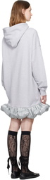 LAURA ANDRASCHKO Gray 'Courchevel' Hoodie Midi Dress