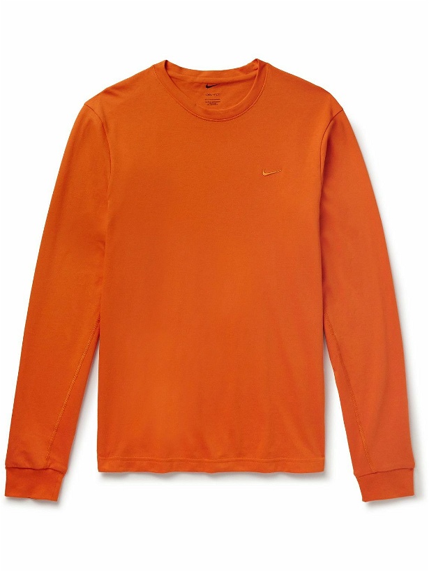 Photo: Nike Training - Primary Logo-Embroidered Dri-FIT T-Shirt - Orange