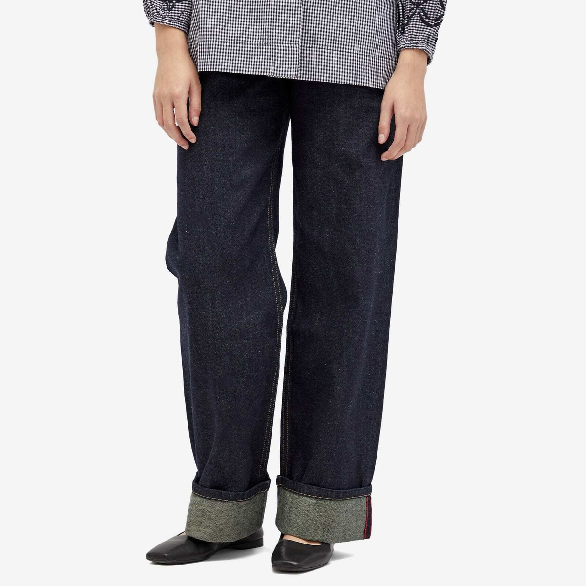 Damson Madder Women's Sylvie Turn Up Jeans in Denim