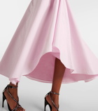Alexander McQueen Asymmetric cotton poplin midi dress