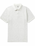 Etro - Logo-Embroidered Paisley-Print Cotton-Piqué Polo Shirt - White