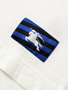 Burberry - Logo-Appliquéd Cotton-Jersey T-Shirt - Neutrals