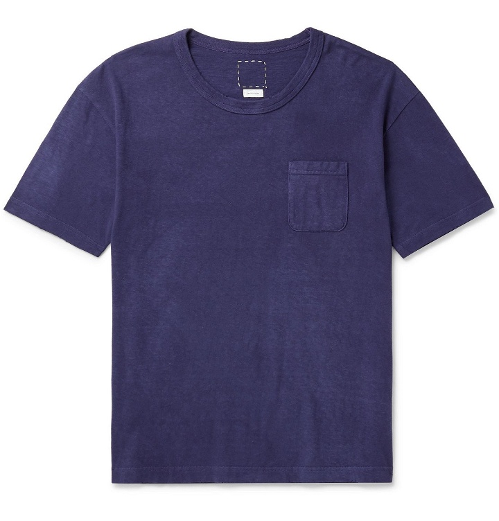 Photo: visvim - Jumbo Garment-Dyed Cotton-Jersey T-Shirt - Blue
