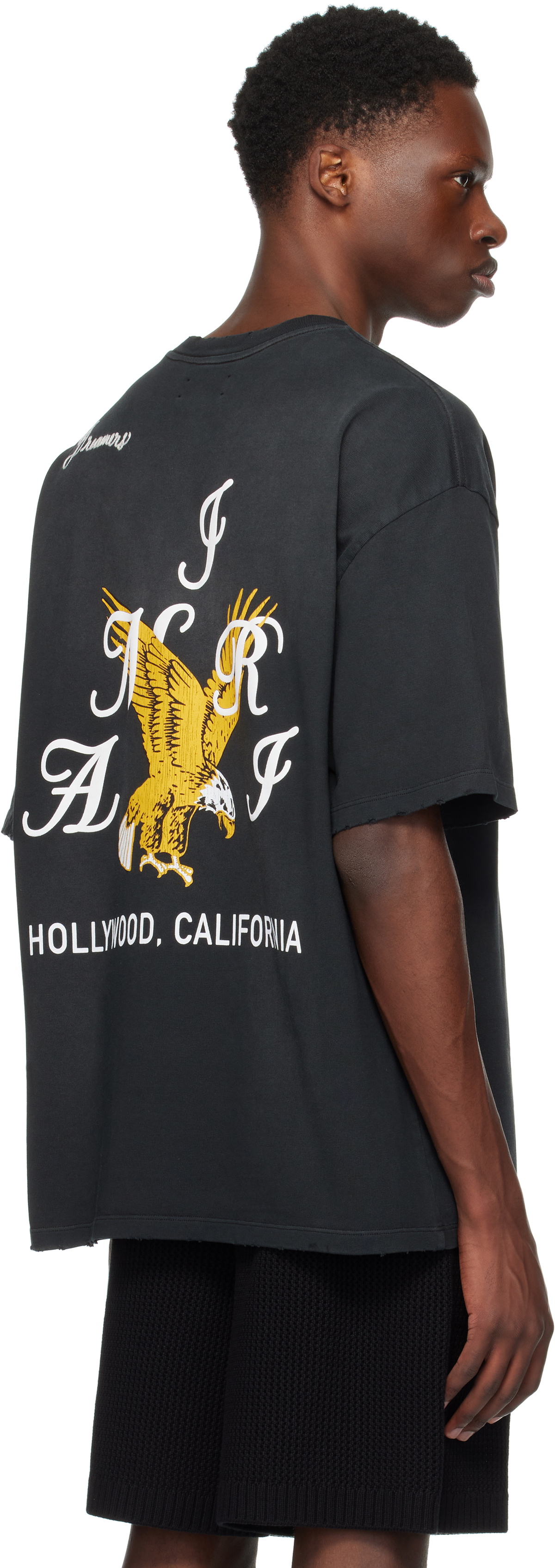 AMIRI Black 'AMIRI' Eagle Oversized T-shirt Amiri