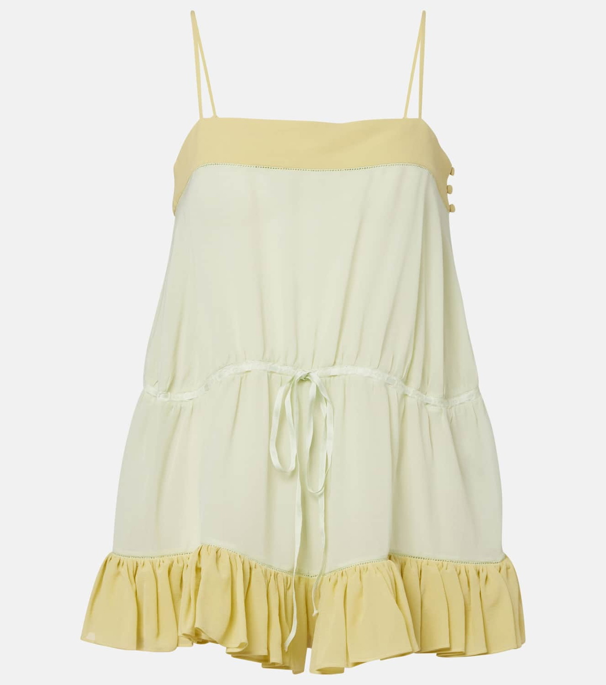 Chloé Ruffled silk romper
