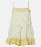 Chloé Ruffled silk romper