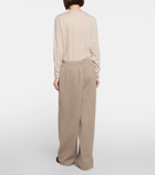 The Row Emely cashmere wide-leg pants