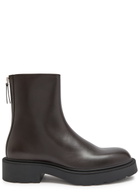 The Row Nobilis Fast Leather Ankle Boots Brown