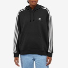 Adidas Women's 3 Stripe Hoody in Black