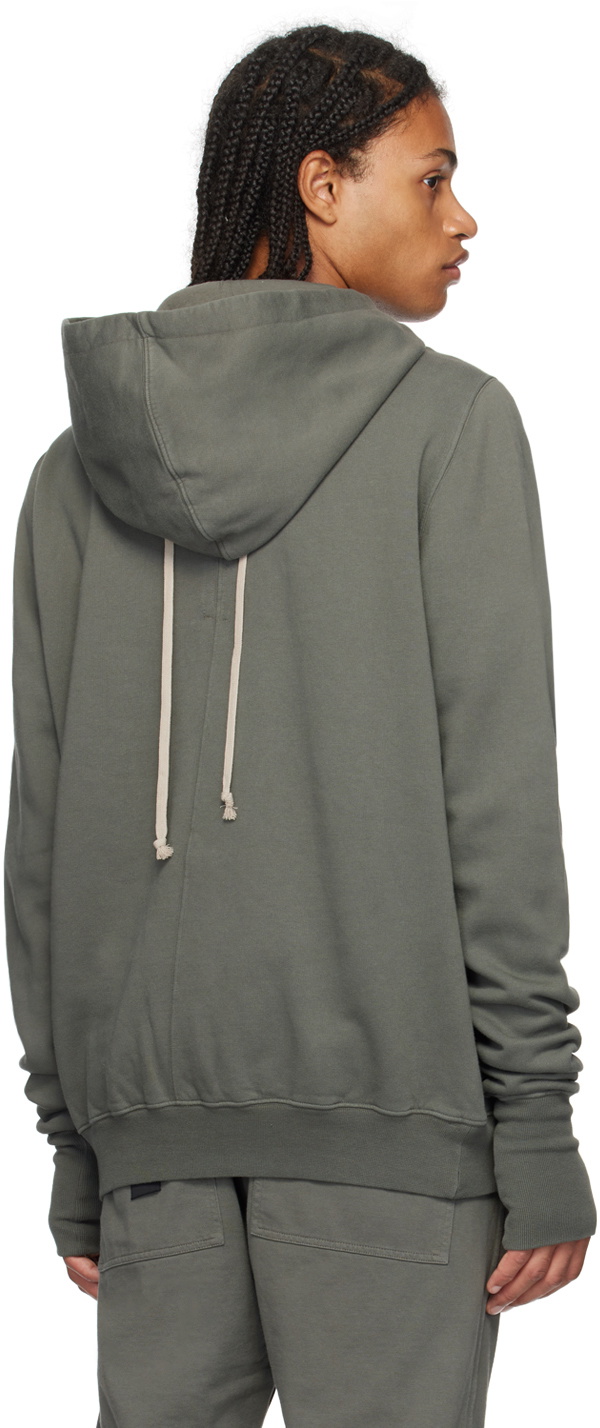 Rick Owens DRKSHDW Gray Gauntlet Granbury Hoodie Rick Owens Drkshdw