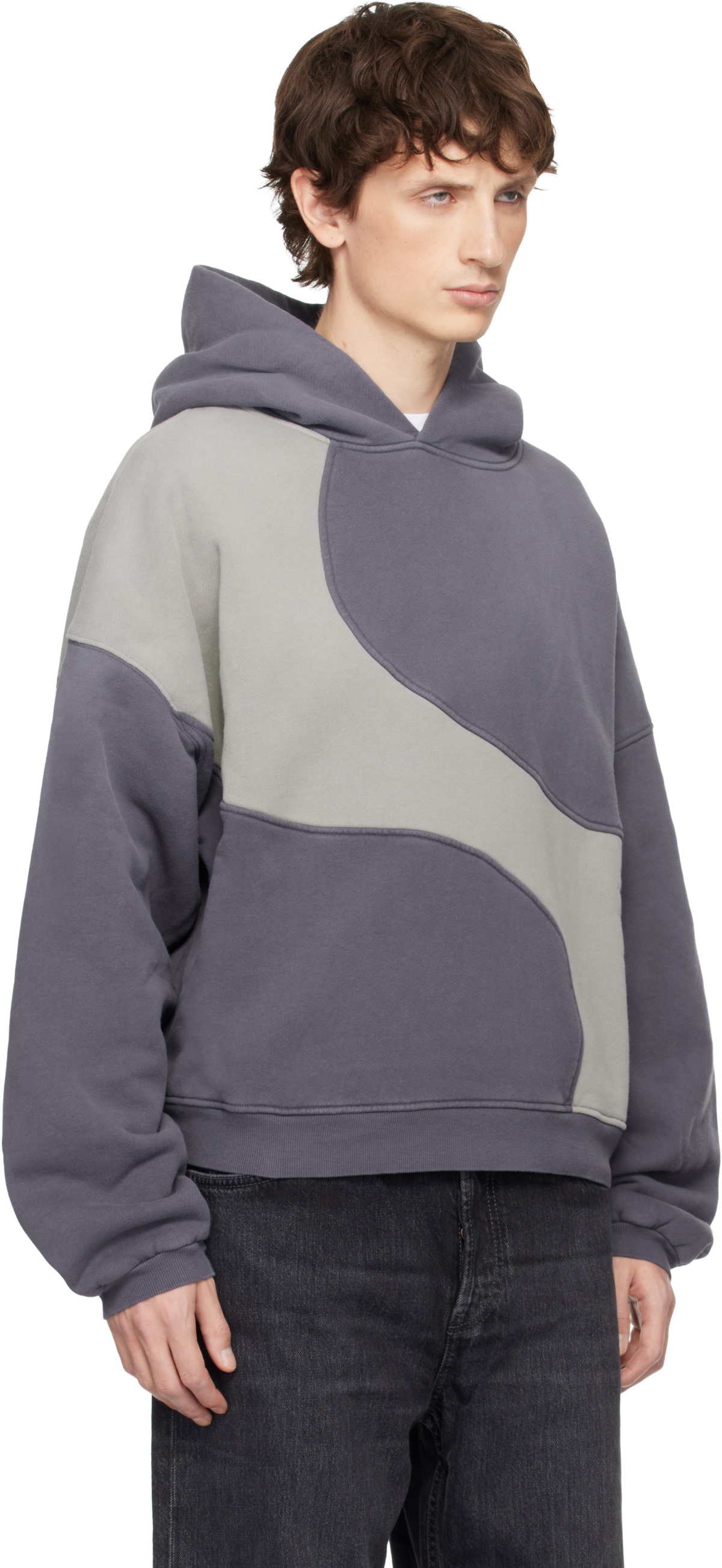ERL Gray Wave Hoodie