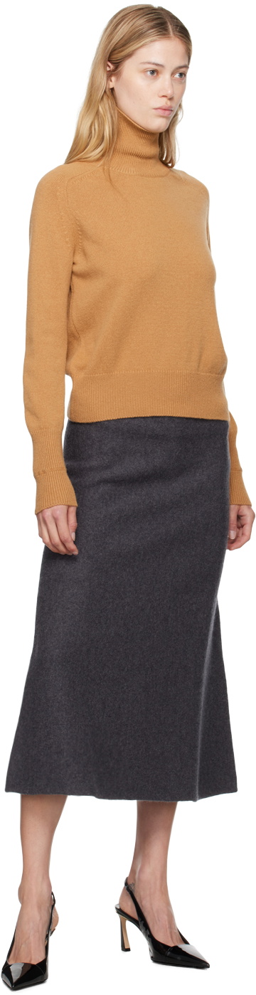 Victoria Beckham Brown Polo Turtleneck