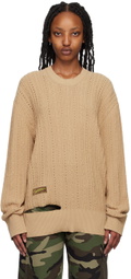 Commission Tan Cutout Sweater