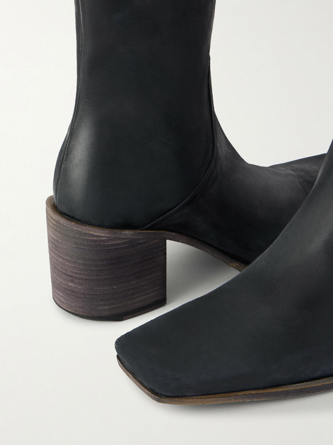 Balenciaga - Monsieur Leather Ankle Boots - Black