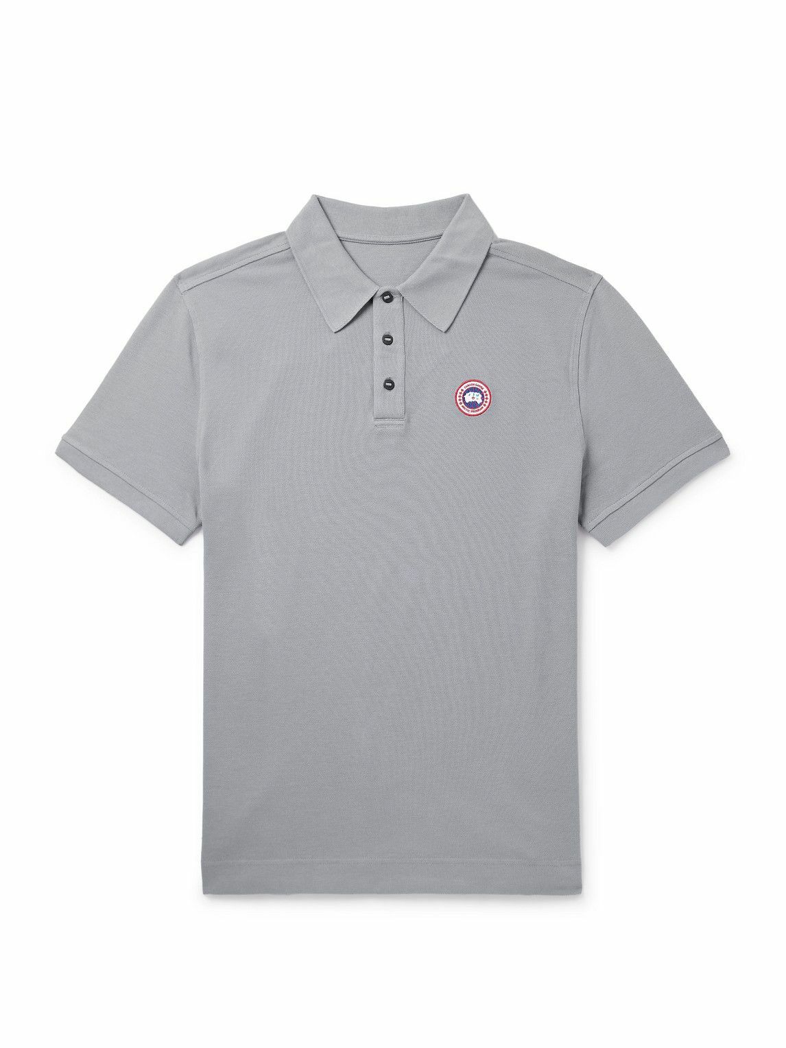 Canada Goose - Beckley Logo-Appliquéd Cotton-Piqué Polo Shirt - Gray