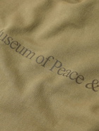 Museum Of Peace & Quiet - Logo-Print Cotton-Jersey Hoodie - Green
