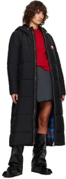 Charles Jeffrey LOVERBOY Black Long Bunny Puffer Coat