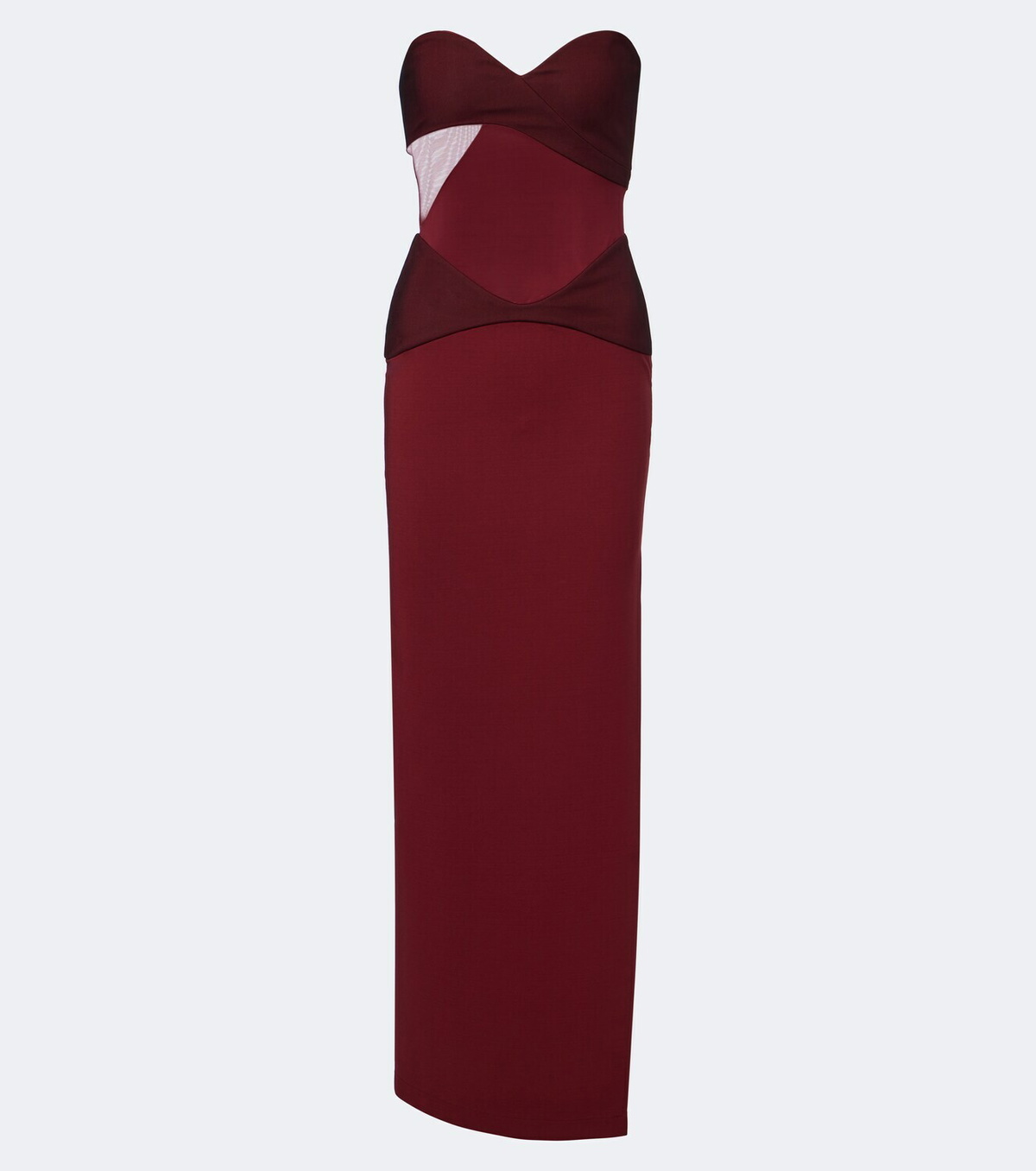 Nensi Dojaka Paneled strapless gown