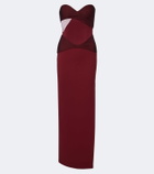 Nensi Dojaka Paneled strapless gown