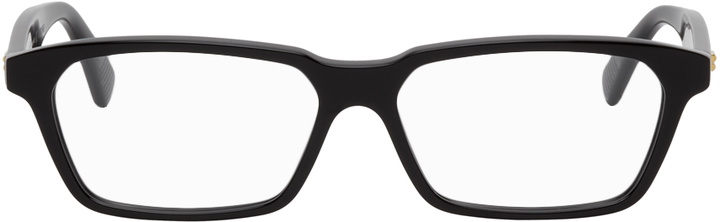 Photo: Bottega Veneta Black Cat-Eye Glasses