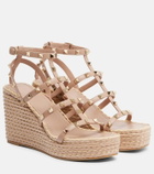 Valentino Garavani Rockstud leather wedge sandals