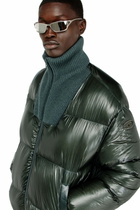 Diesel Down puffer jacket in ripstop with ribbed collar - Winter Jackets Mens in Green